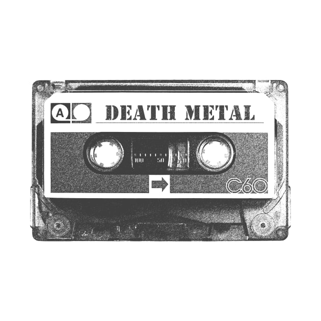 Death Metal - Death Metal Old Cassette Pencil Style by Gemmesbeut