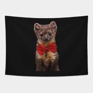 Weasel with Bow tie Tapestry