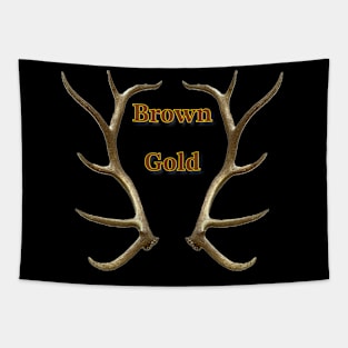 Brown Gold Elk Shed Antlers Tapestry