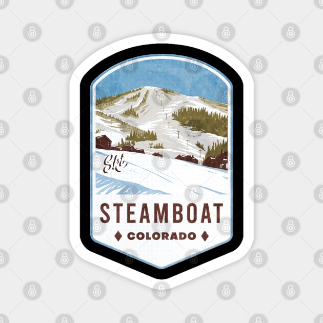 Steamboat Colorado Ski Badge Magnet by JordanHolmes