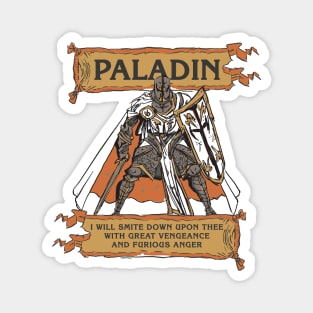 Tabletop RPG Paladin - Devine Smite And Furious Anger Magnet