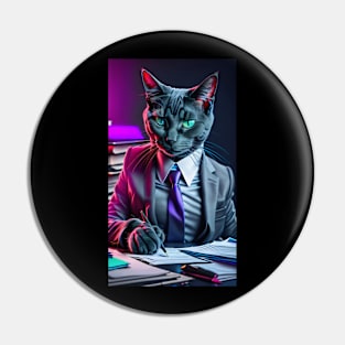 Business Cat 1 Pin
