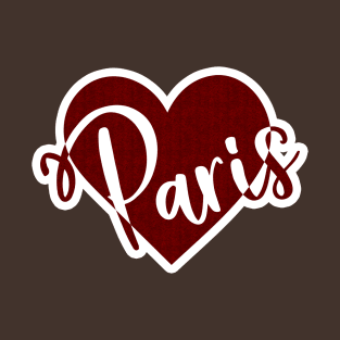 Paris in Coffee brown color T-Shirt