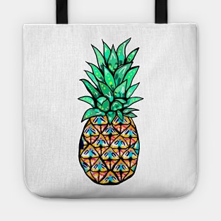 Colorful Pineapple Illustration Tote