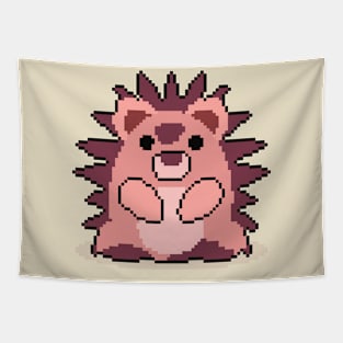 Hedgehog Harmony: Pixel Art Design for Fashionable Apparel Tapestry