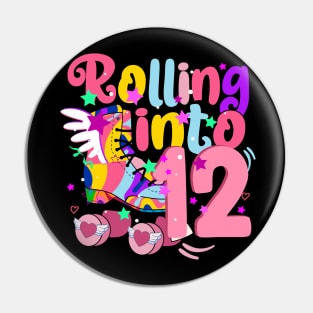 rolling into 12 - 12th birthday girl roller skates theme party Pin