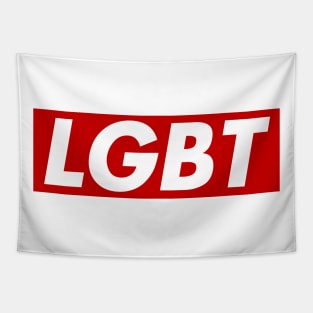 LGBT box logo red Tapestry