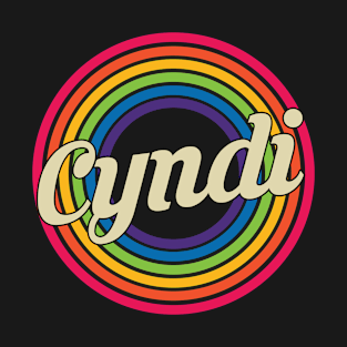 Cyndi - Retro Rainbow Style T-Shirt