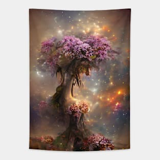 Pink Tree in the Galaxy Tapestry