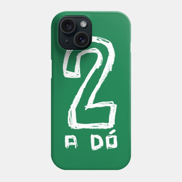 Number 2, Two in Irish, Gaelic Phone Case by badlydrawnbabe