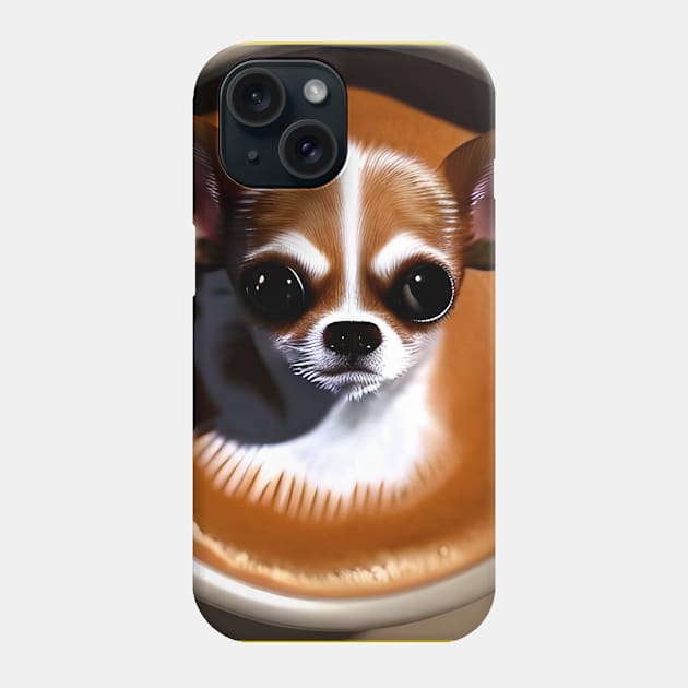 Puppuccino Chihuahua Phone Case by animegirlnft