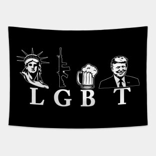 Liberty Guns Beer Trump Tapestry