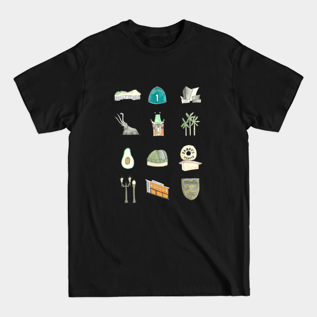 Discover Los Angeles Icons - Los Angeles - T-Shirt