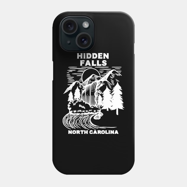 Hidden Falls Hanging Rock State Park, North Carolina - NC Waterfall Blue Ridge Parkway Cataractophile Phone Case by jennlie