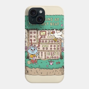 life begins at the first beat Phone Case