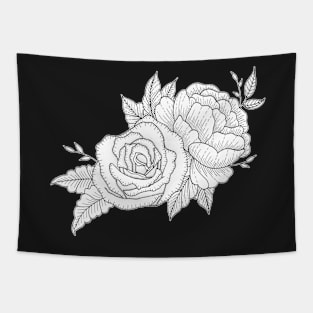 Rose and Peony Tapestry