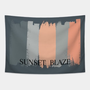 Sunset blaze color palette brush stroke t-shirt Tapestry