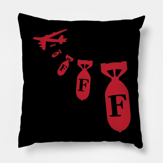 F-bombs Away Pillow by MonkeyColada