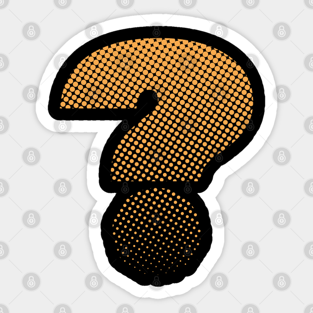 Question Mark Half-tone Punctuation Grammar Funny - Question Mark - Sticker | TeePublic Question Mark Half-tone Punctuation Grammar Funny - Question Mark - Sticker | TeePublic