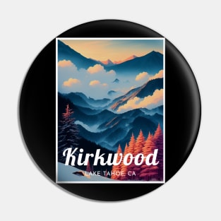 Kirkwood Lake Tahoe California ski Pin