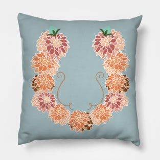 Letter U Floral Pillow