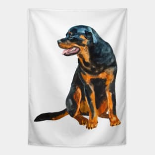 rottweiler portrait Tapestry