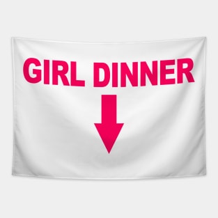 Girl Dinner In Pink Tapestry