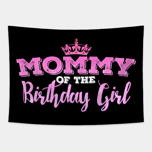 'Mommy of the Birthday Girl' Sweet Birthday Unicorn Gift Tapestry by ourwackyhome