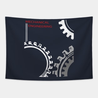 mechanical engineering text & gear logo design Tapestry