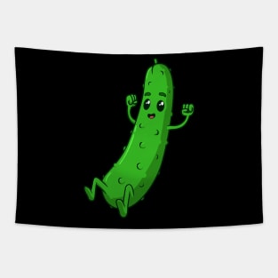 Cartoon Cucumber Tapestry