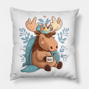 Royal Tea with the Moose Queen Pillow