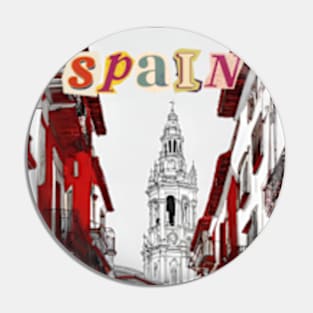 Spain Vintage Travel Poster Tourism Pin