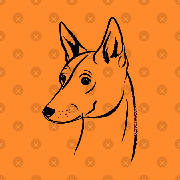 Basenji (Orange and Black) by illucalliart