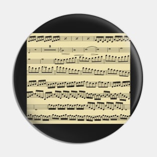 music notes - sheet music black on beige Pin