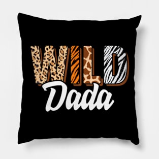 Wild Dada Zoo Born Two be Wild B-day Safari Jungle Animal Pillow