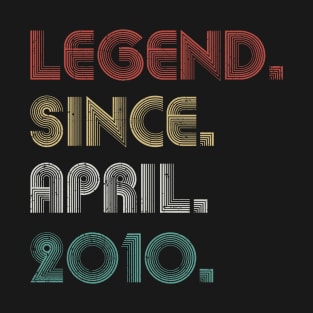 13 Years Old Vintage Legend Since April 2010 13th T-Shirt