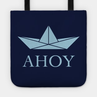 Ahoy (Paper Ship / Seaman / Greeting / Sky-Blue) Tote