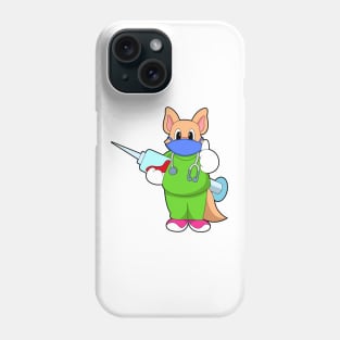 Cat at Vaccination with Syringe Phone Case