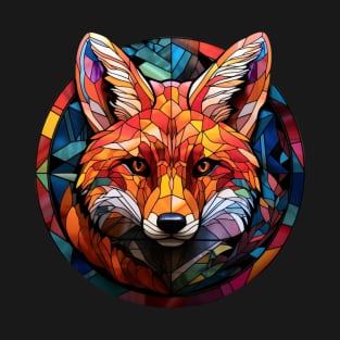 Geometric Stained Glass Fox T-Shirt