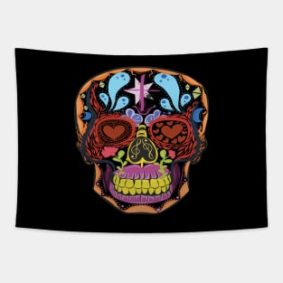 Sugar Skull Mexican Colorful Tapestry