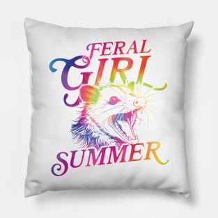 Feral Girl Summer Pillow