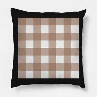 Little Critter Plaid - White and Light Brown Pillow