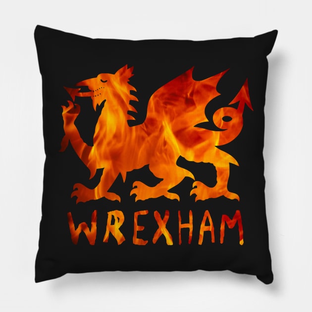 WREXHAM FIERY WELSH DRAIG GOCH III Pillow by MarniD9