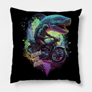 Born to Ride Biker - Steampunk Chopper Pillow