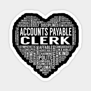 Accounts Payable Clerk Heart Magnet