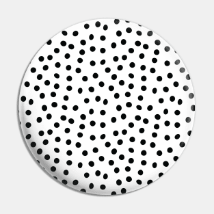 Minimal Black and White Polka Dots Pin