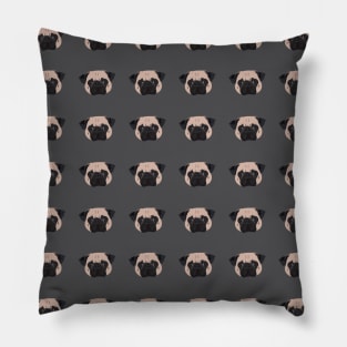 Pug Pattern Pillow