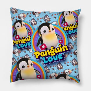 Penguin love v2 Pillow