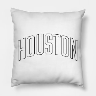 Houston Black Outline Pillow