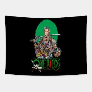 Aesthetic anime story pirate hunter zoro Tapestry